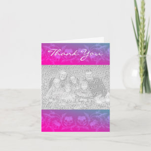  Floral Border Personalized Thank You Photo Card