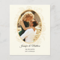 Floral Border Photo Save the Date Invitation