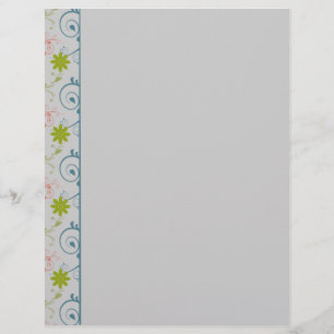 Floral Border Stationery to Customize