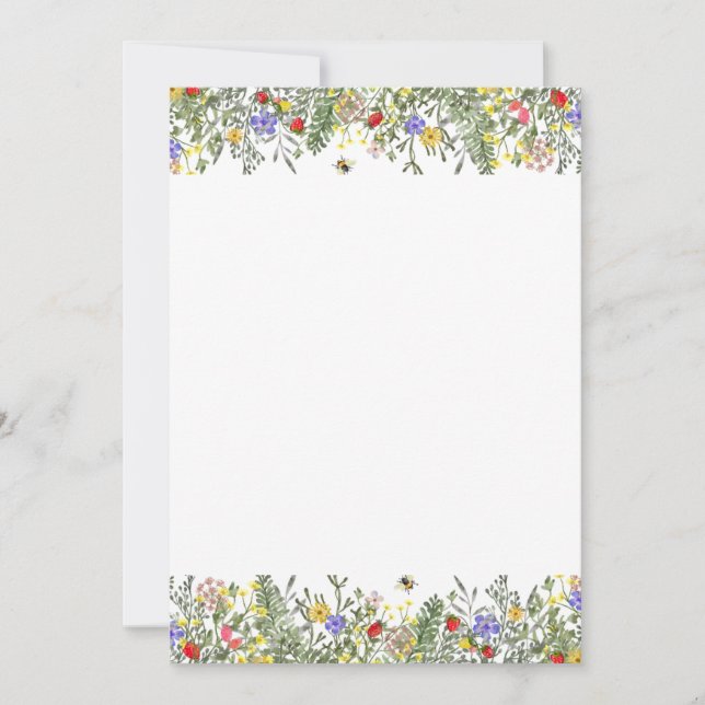 Floral Border Summer Spring Invitation (Front)