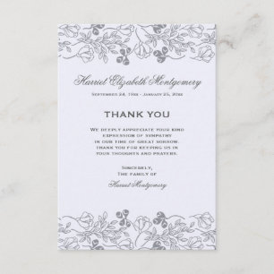 Floral Borders Sympathy Card