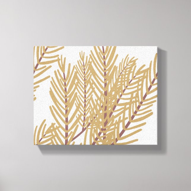 Floral Botanic Illustré Nature Stretched Canvas  (Front)