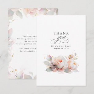 Floral Botanical Bridal Shower Thank You Card