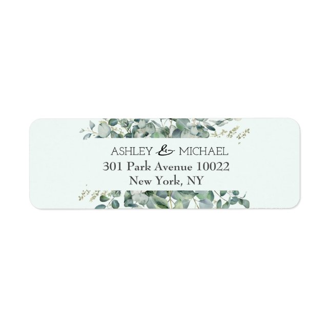 Floral Botanical Eucalyptus Greenery Frame Wedding (Front)