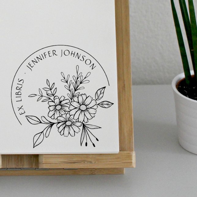 Floral Botanical From The Library Of Ex Libris Self-inking Stamp (Creator Uploaded)