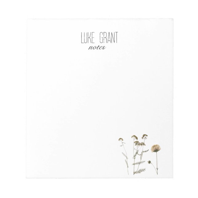 Floral Botanical Notepad (Front)