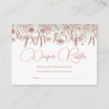 Floral Botanical Pampas Grass Game Card