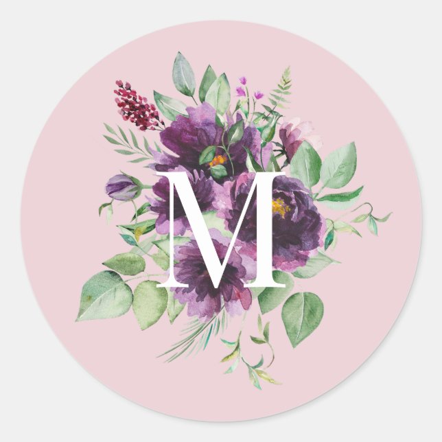 Floral Botanicals Elegant Envelope Seal (Front)