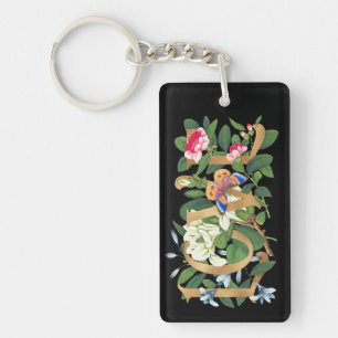 Floral Botanique Love Gold Foil Élégant Noir