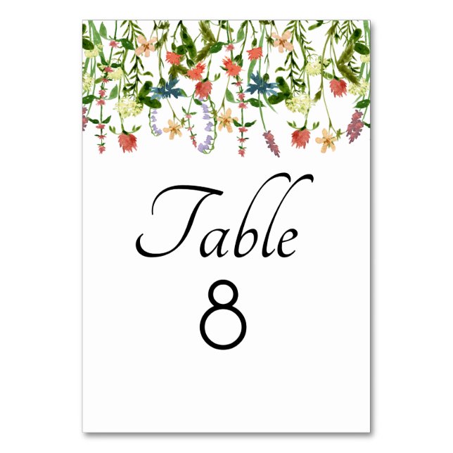 Floral botanique | Numéro de table Mariage (Par défaut)