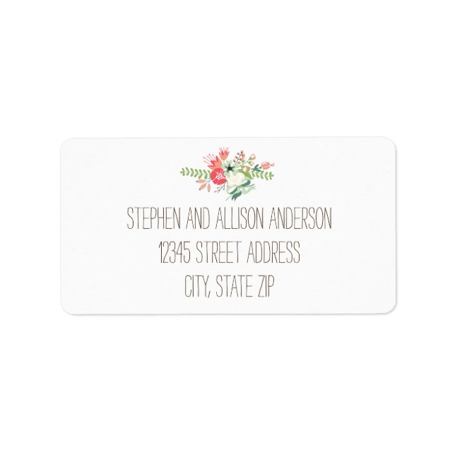Floral Bouquet - Address Labels (Front)