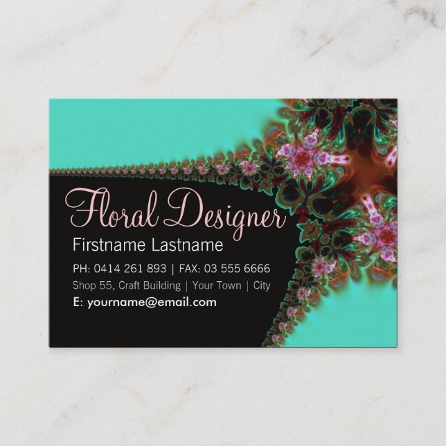 Floral Bouquet big Business Card (Front)