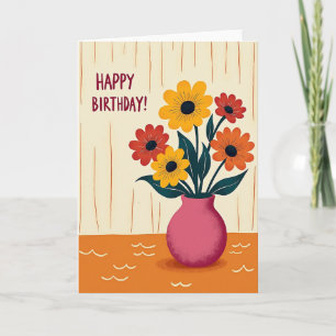 Floral Bouquet Birthday Card