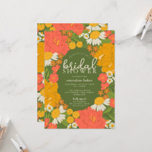 Floral Bouquet Bridal Shower Invitation