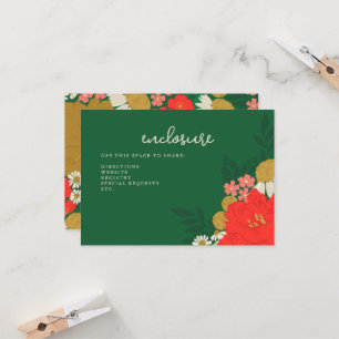 Floral Bouquet Bridal Shower Invitation Insert