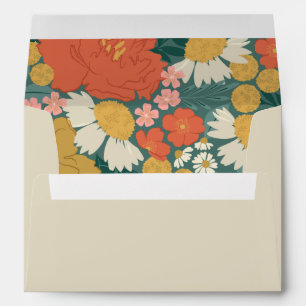 Floral Bouquet Bridal Shower Lined Envelope