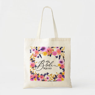 Floral Bouquet - Bride Squad Tote Bag