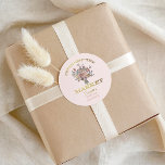 Floral Bouquet Fresh off the Market Bridal Shower Classic Round Sticker<br><div class="desc">Add a charming finishing touch to your bridal shower stationery with this Floral Bouquet “Fresh off the Market” Bridal Shower Classic Round Sticker—a beautifully designed accent that ties your entire celebration together. Featuring soft blush tones, elegant gold typography, and a hand-illustrated floral bouquet, this sticker is perfect for sealing envelopes,...</div>