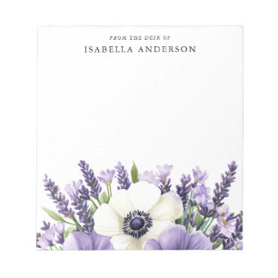 Floral Bouquet From the Desk of Personalized Notepad