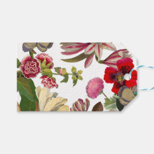 Floral bouquet geometric design gift tags