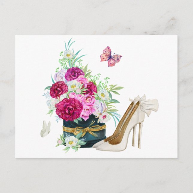 Floral bouquet heels  postcard (Front)