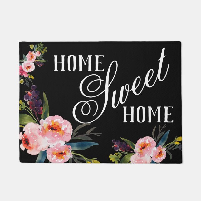Floral Bouquet Home Sweet Home Doormat (Front)