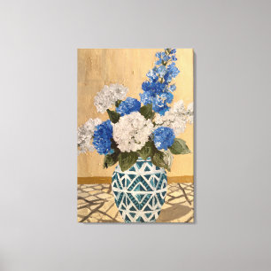 Floral Bouquet in Vase No. 5: Flower Cottagecore Canvas Print