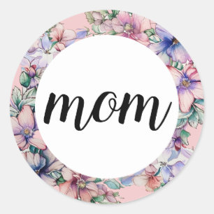 Floral Bouquet Mother's Day Classic Classic Round Sticker