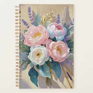 Floral Bouquet peonies lavender Planner