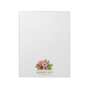 Floral Bouquet Personalized Business Notepad