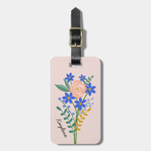 Floral Bouquet Personalized Luggage Tag