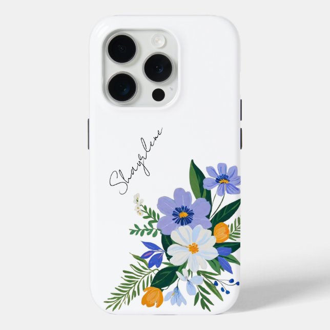 Floral Bouquet Purple Orange Case-Mate iPhone Case (Back)
