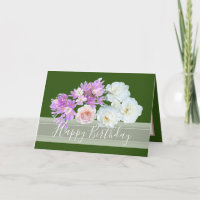 Floral Bouquet Roses and Crocuses Flowers Birthday