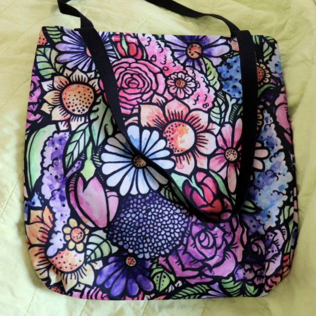 Floral Bouquet Spring Flower Tote Bag (Creator Uploaded)
