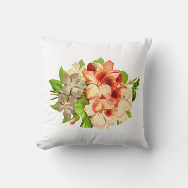 Floral Bouquet Throw Pillow (Front)