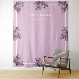 Floral bouquet, Wedding Photo Backdrop Tapestry