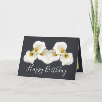 Floral Bouquet White Calla Lilies Floral Birthday
