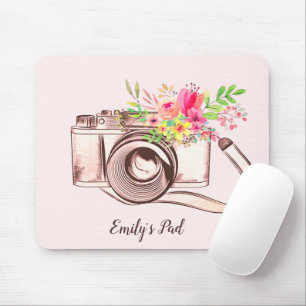 Floral Bouquet with Camera Mouse Pad