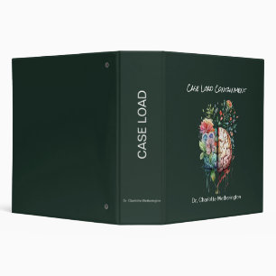 Floral Brain Therapist Case Load Containment  Binder