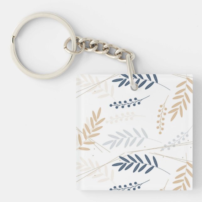 floral branch     keychain (Front)