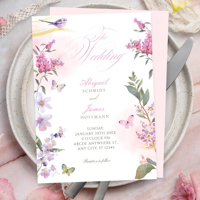 Floral branch wedding  invitation (Creator Uploaded)