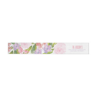 Floral Bridal Shower Address Return Label