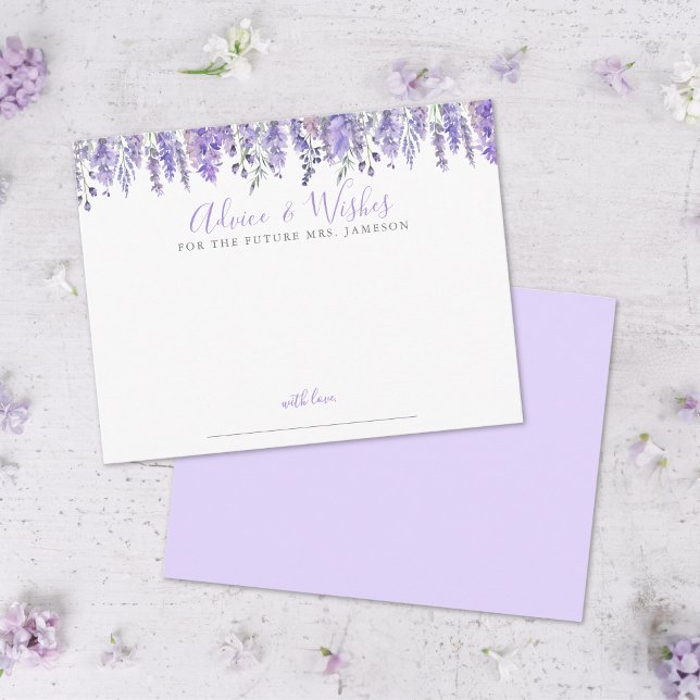 Floral Bridal Shower Advice Enclosure Card (Floral Bridal Shower Advice Enclosure Card)