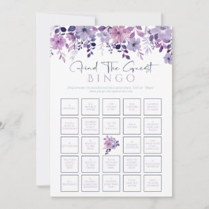 Floral Bridal Shower Bingo Game Invitation