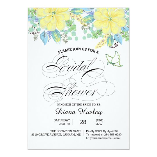 Floral Bridal Shower Card