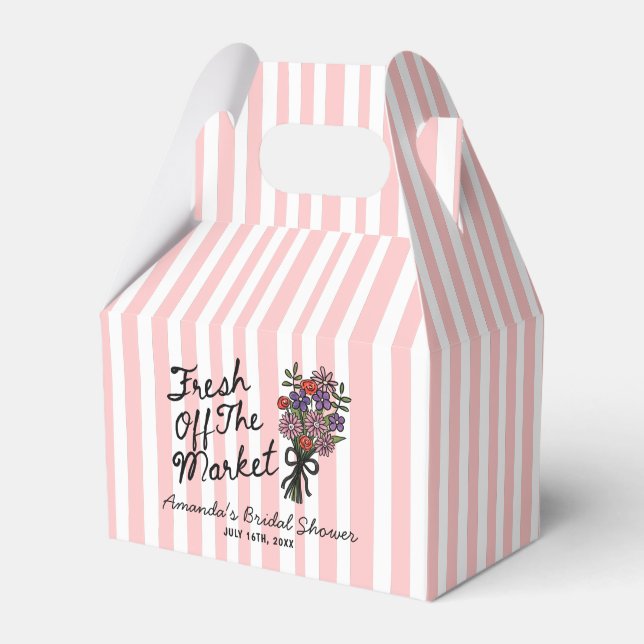 Floral Bridal Shower  Favor Box (Front Side)