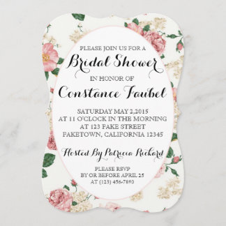 Floral Bridal Shower Inviation Invitation