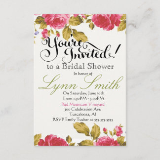 Floral Bridal Shower Invitation