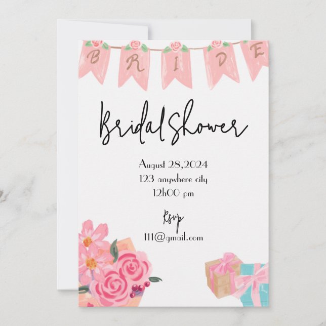 FLORAL BRIDAL SHOWER INVITATION (Front)