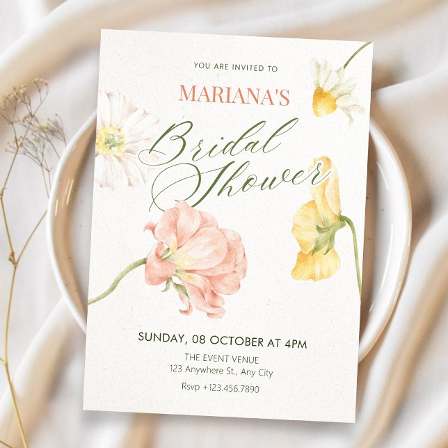 Floral bridal shower invitation (Creator Uploaded)